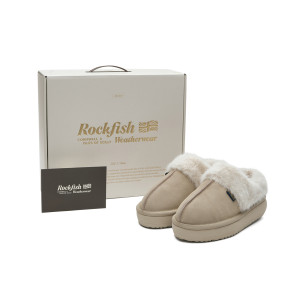 CLOUDY FLATFORM FUR MULES - SAND